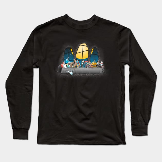 Dinner before christmas Long Sleeve T-Shirt by Cromanart